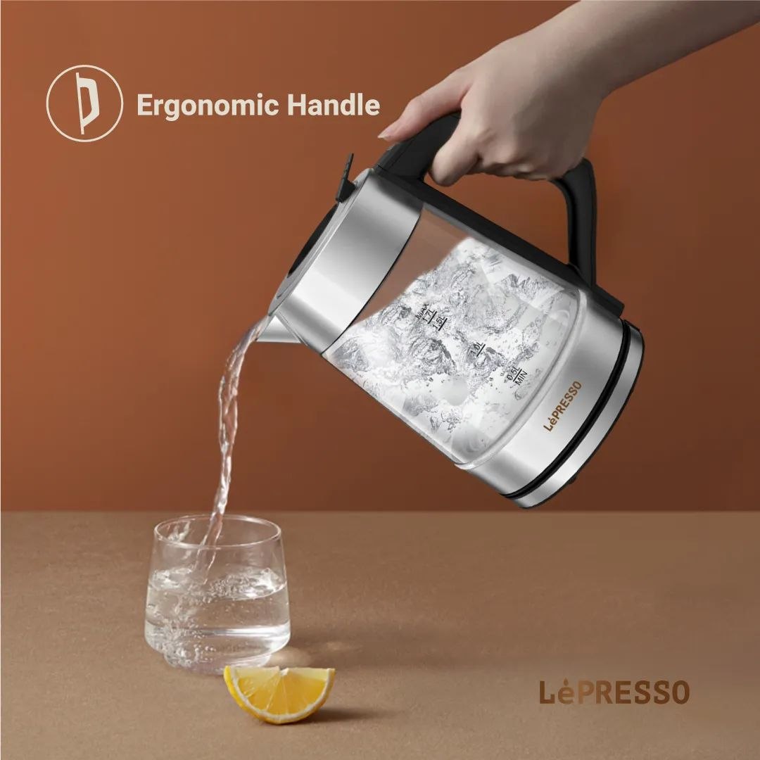 کتری برقی شیشه‌ای هوشمند LePresso مدل LP008 | LePresso Smart Glass Electric Kettle
